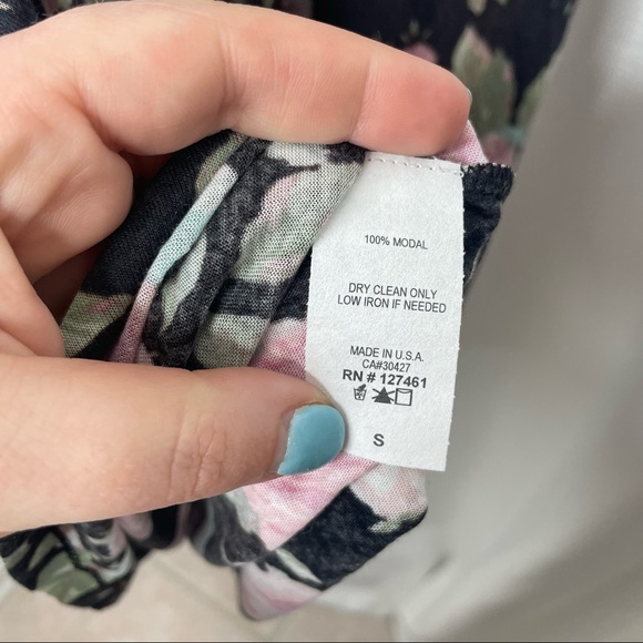 NWT Wildfox Rosie Rose Print Short Sleeve Dress - Picture 6 of 6